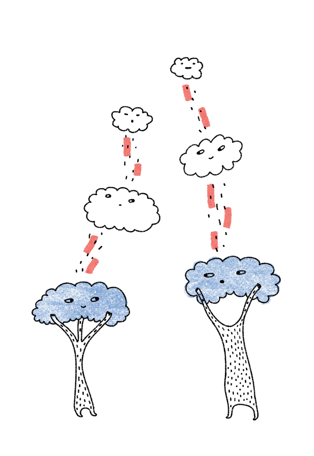 Cloud Making Trees - Sketch by ChiChiLand