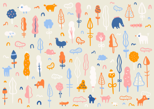 Forest Animals Pattern Art by ChiChiLand