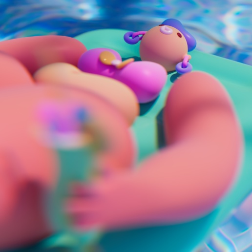 Lazy Summer - Pool - Chubster CloseUp by ChiChiLand