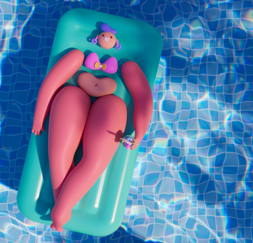Lazy-Summer-Pool-Tall-C by ChiChiLand